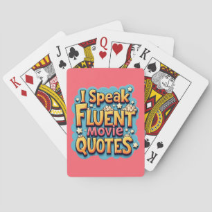 Baraja De Cartas Hablo con Fluidez Citas de Películas Arte Pop Retr