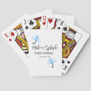 Baraja De Cartas Hacer de la piscina de verano un chisporroteo azul