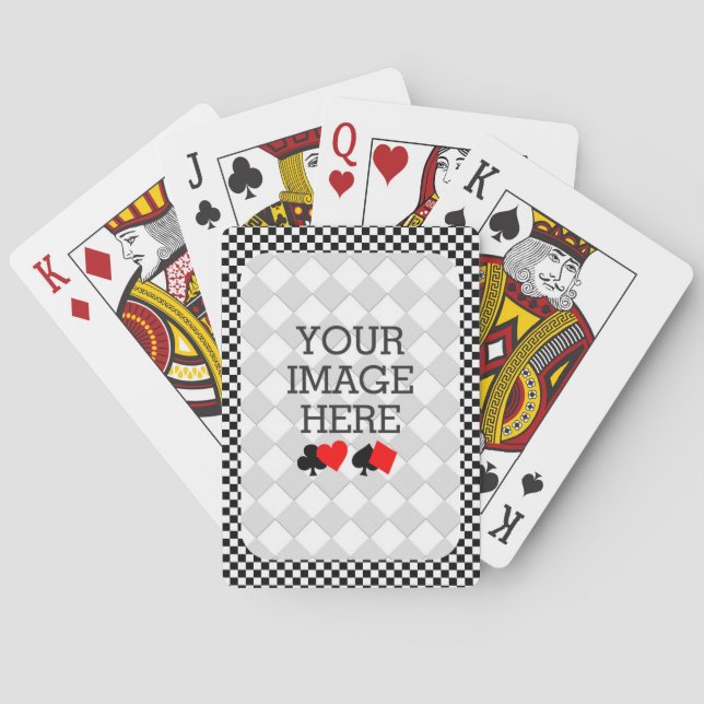 Baraja De Cartas Haga fácilmente su propio blanco y negro en un (Reverso)