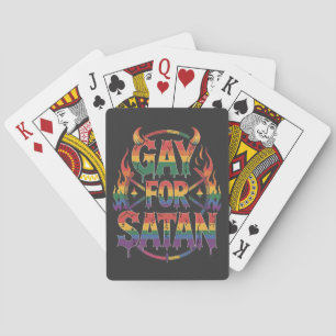Baraja De Cartas Hail Gay Satan Rainbow Baphomet Devil Goe LGBTQ