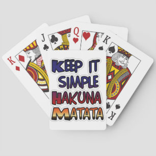 Baraja De Cartas Hakuna Matata Manténgalo Simple