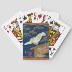 Baraja De Cartas Halcón Blanco Japonés Antiguo Arte G.A. Audsley