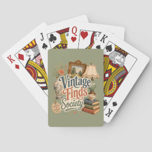 Baraja De Cartas Hallazgos Vintage Tesoros Cottagecore Verdes