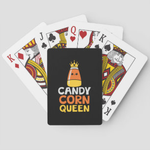 Baraja De Cartas Halloween Candy Corn Queen Crown Cute Birthday