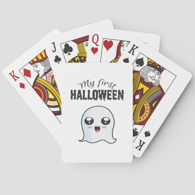 Baraja De Cartas Halloween Curte Boo La bebé recién nacida Hallowee (Reverso)