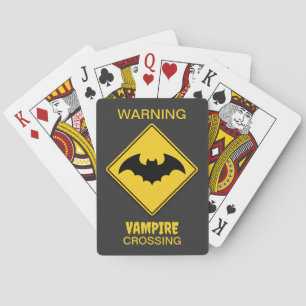 Baraja De Cartas Halloween de advertencia de Bat