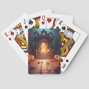 Baraja De Cartas Halloween de calabaza brillante