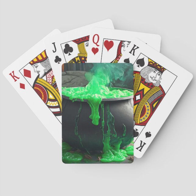 Baraja De Cartas Halloween de Cauldron, una bruja torpe (Reverso)