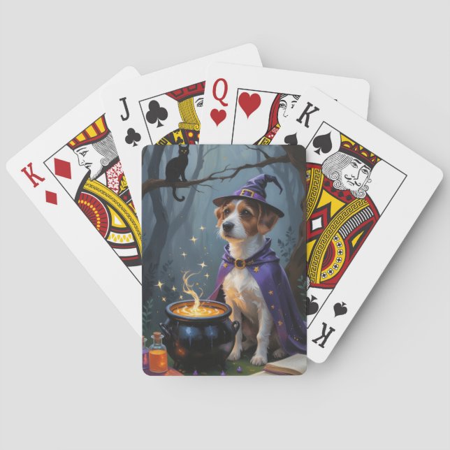 Baraja De Cartas Halloween de la Bahía de Chesapeake Terrier (Reverso)