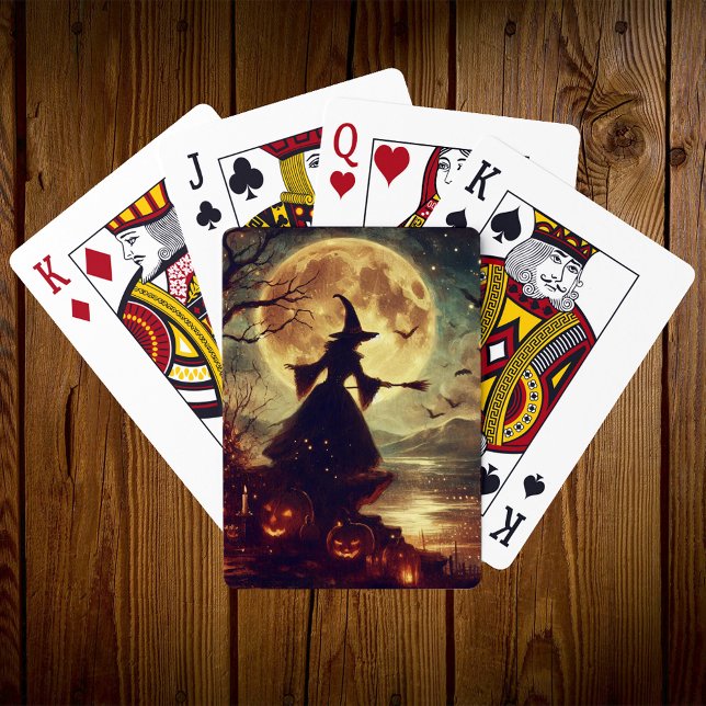 Baraja De Cartas Halloween de la luna llena de bruja espumosa (Subido por el creador)
