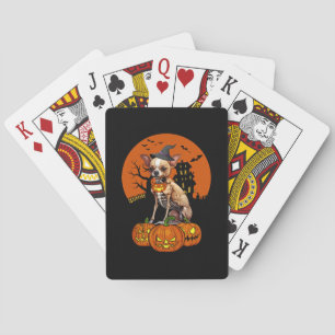 Baraja De Cartas Halloween de perros chihuahua