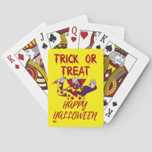 Baraja De Cartas Halloween de "TRICK OR TREAT SCARY CLOWN" divertid