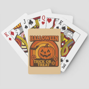 Baraja De Cartas Halloween de truco o truco vintage de los años 70
