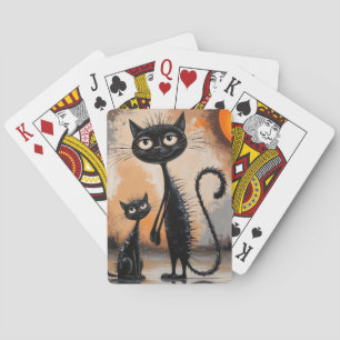 Baraja De Cartas Halloween del gato grande