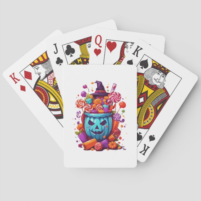 Baraja De Cartas Halloween divertido  (Reverso)
