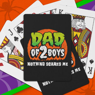 Baraja De Cartas Halloween divertido nada me asusta papá de 2 niños