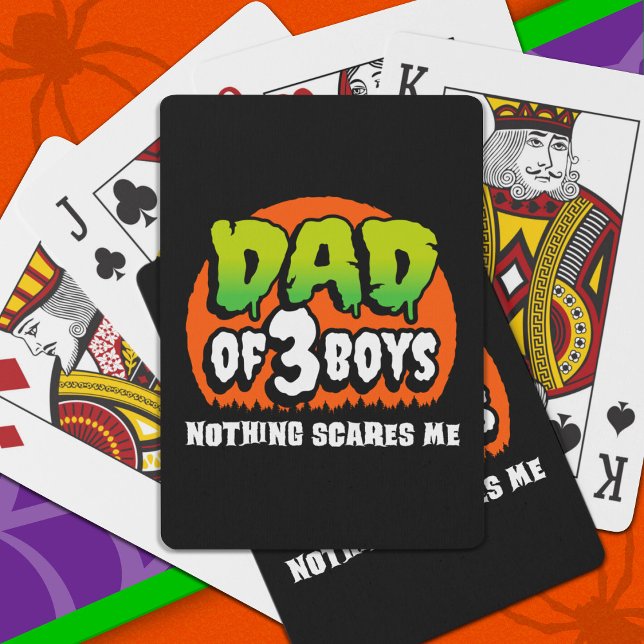 Baraja De Cartas Halloween divertido nada me asusta papá de 3 niños (Subido por el creador)