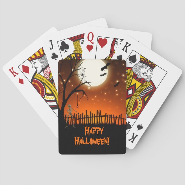 Baraja De Cartas Halloween espeluznante y aterrador (Reverso)