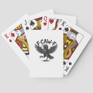 Baraja De Cartas Halloween F-Caw-F Pájaro Cuervo Mujeres Hombres Mi