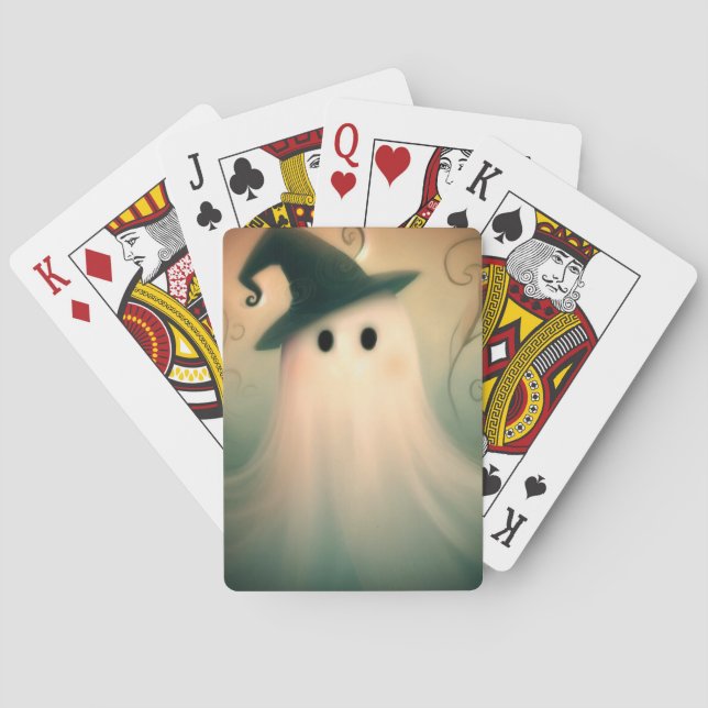 Baraja De Cartas Halloween/Fantasma/Caída/Ornamento caprichoso (Reverso)