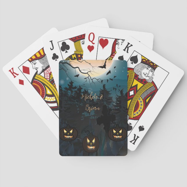 Baraja De Cartas Halloween fantasmal (Reverso)