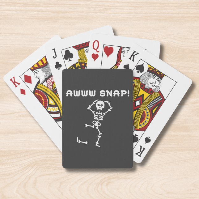 Baraja De Cartas Halloween Funny Modern Skeleton Awww Snap (Subido por el creador)
