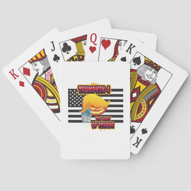 Baraja De Cartas Halloween Funny Trumpkin Classic (Reverso)