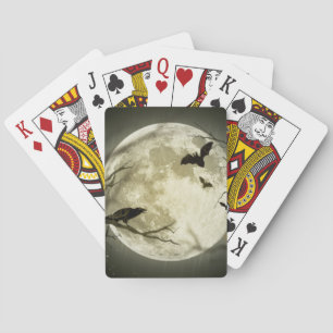 Baraja De Cartas Halloween Moon Spooky Crows