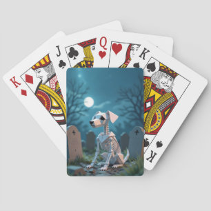 Baraja De Cartas Halloween Origami Skeleton Dog
