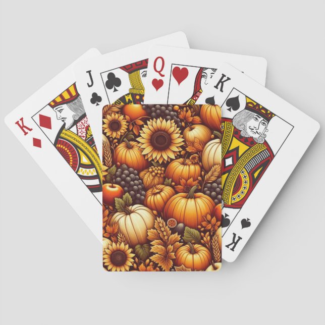 Baraja De Cartas Halloween/otoño/otoño/otoño/calabaza (Reverso)