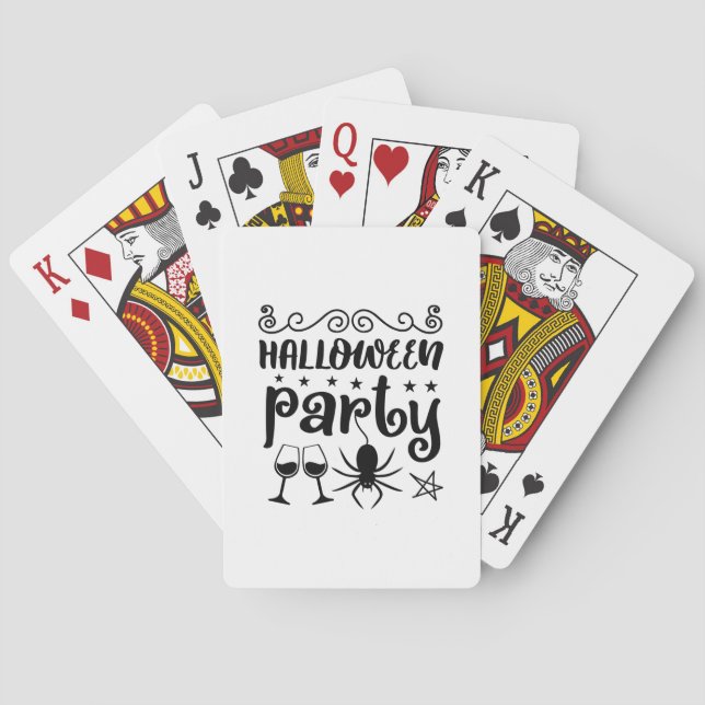 Baraja De Cartas Halloween Party Birthday (Reverso)