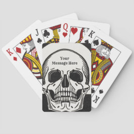 Baraja De Cartas Halloween Party Personalizado Skeleton Birthday