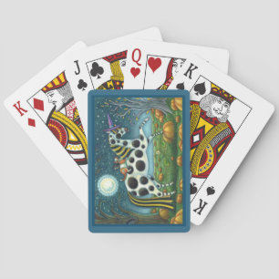 Baraja De Cartas HALLOWEEN PONY Y BAT CAT Fantasía Caballo
