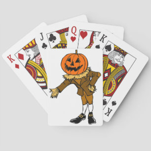 BARAJA DE CARTAS HALLOWEEN PUMPKIN HEAD SCARECROW PILGRIM