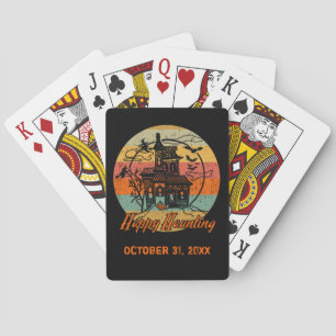 Baraja De Cartas Halloween Retro Feliz Haunting Haunting