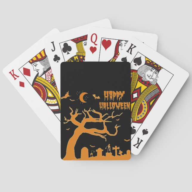 Baraja De Cartas Halloween scary night (Reverso)