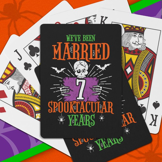 Baraja De Cartas Halloween Spooktacular Séptimo Aniversario Boda (Subido por el creador)