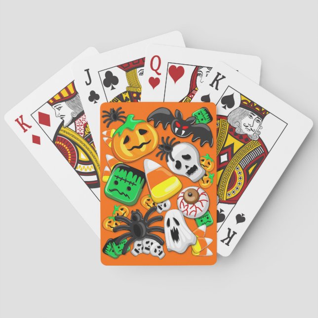 Baraja De Cartas Halloween Spooky Candies Fiesta (Reverso)