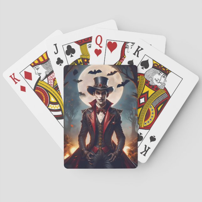 Baraja De Cartas Halloween Steampunk Gótico Zombie Vampiro (Reverso)