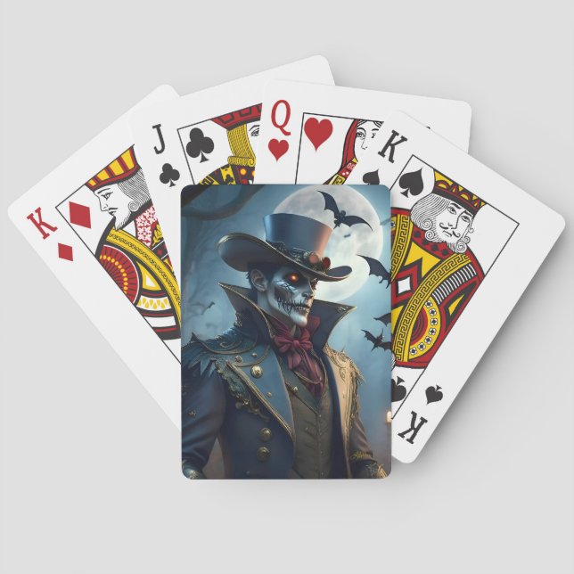 Baraja De Cartas Halloween Steampunk Sureño Gótico Zombie (Reverso)
