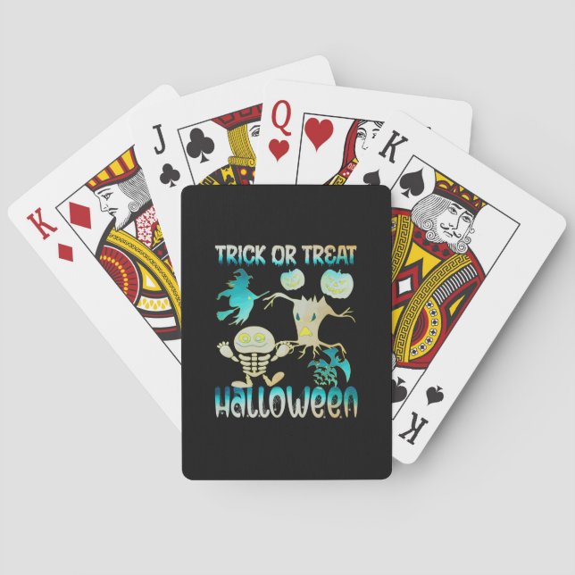 Baraja De Cartas Halloween Trick O Treta Halloween (Reverso)
