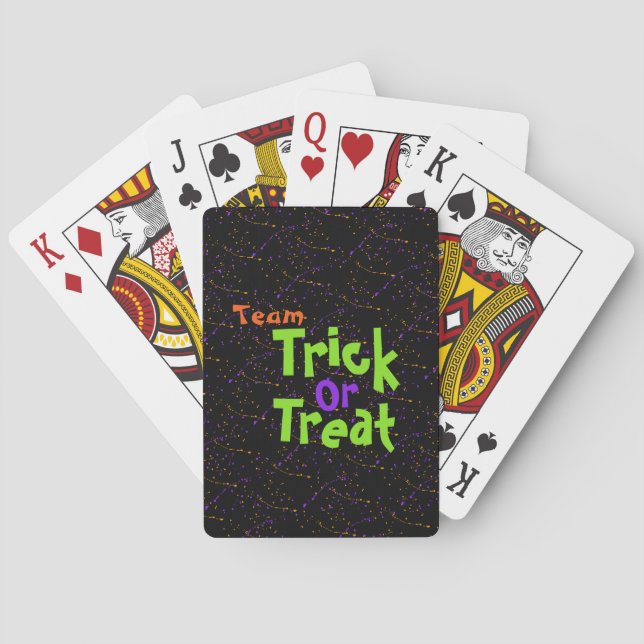 Baraja De Cartas Halloween / Truco o truco / (Reverso)