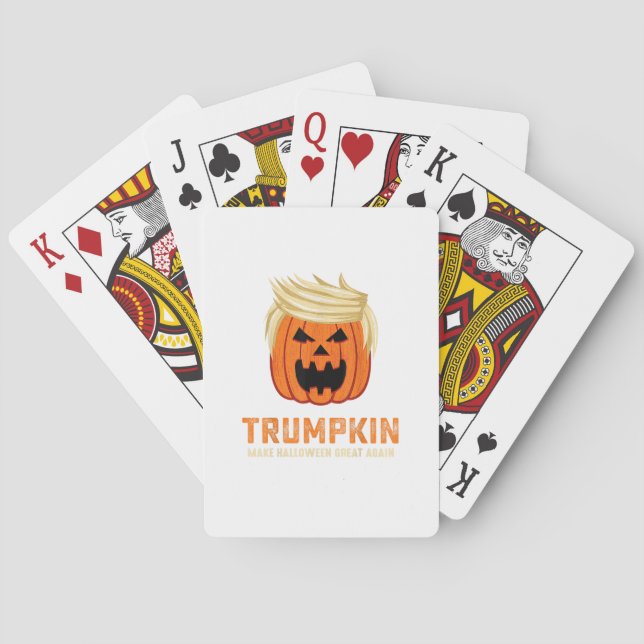 Baraja De Cartas Halloween Trumpkin Funny - Escándalo paródico espe (Reverso)