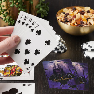 Baraja De Cartas Halloween, un castillo embrujado y escalofriante
