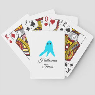 Baraja De Cartas Halloween veces el fantasma azul garabato dibujado