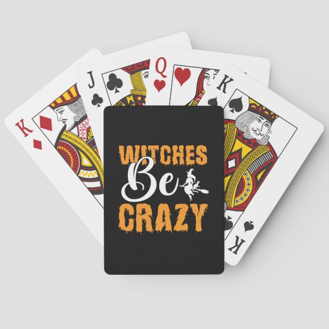 Baraja De Cartas Halloween Witches Be Crazy Birthday (Reverso)