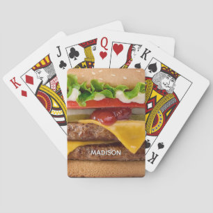 Baraja De Cartas Hamburguesa con nombre personalizado