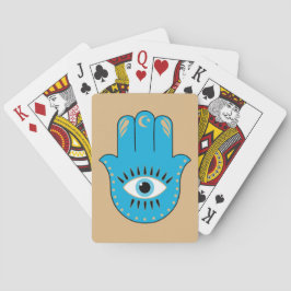 Baraja De Cartas Hamsa Hand Greek Evil Eye Blue