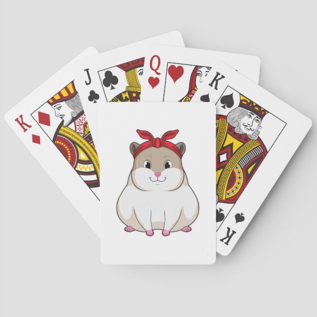 Baraja De Cartas Hamster con Bandana (Reverso)