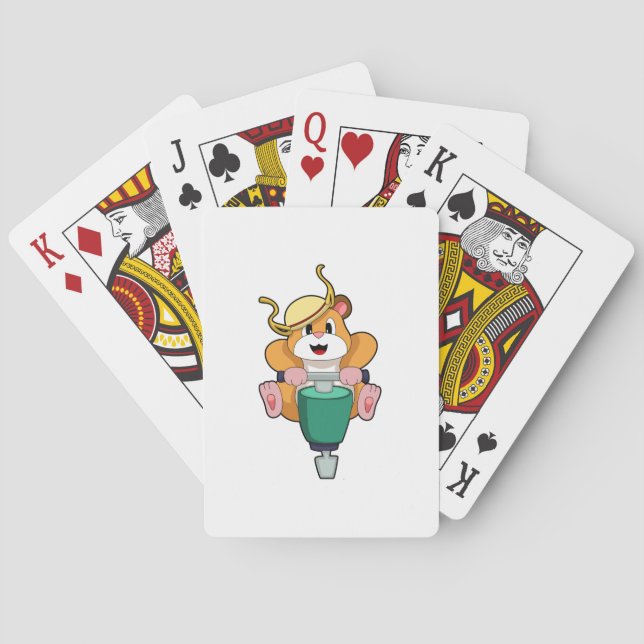 Baraja De Cartas Hámster con martillo (Reverso)